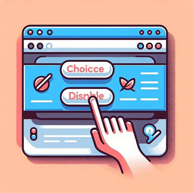 browser extensions menu with disable option for an extension