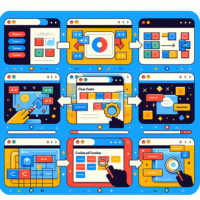 illustration of clearing cache and cookies in Google Chrome