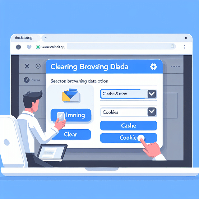 illustration of clearing cache and cookies in Microsoft Edge
