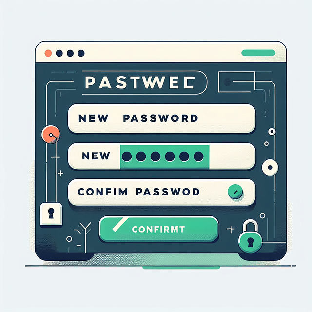 Pandora password reset page with fields for new password and confirmation
