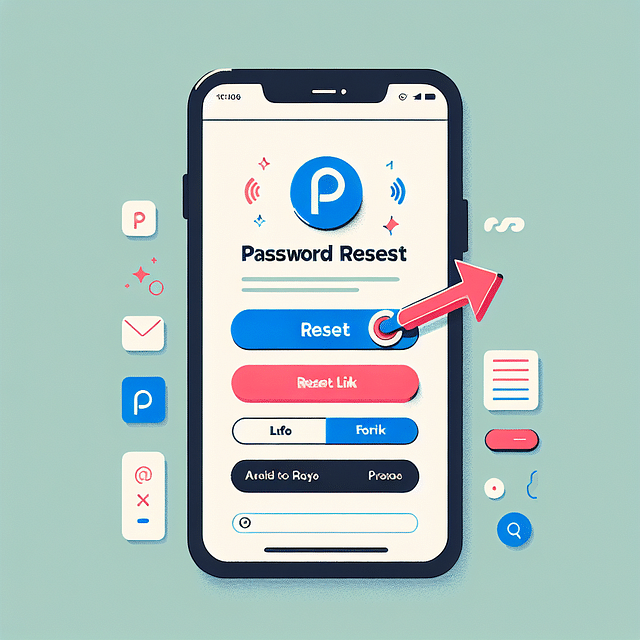 Pandora password reset email with arrow pointing to reset link
