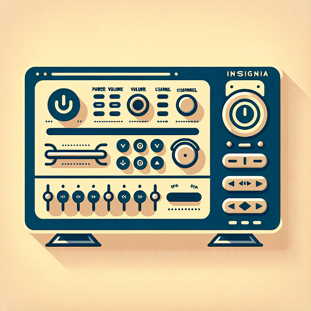 Insignia TV side panel with manual control buttons