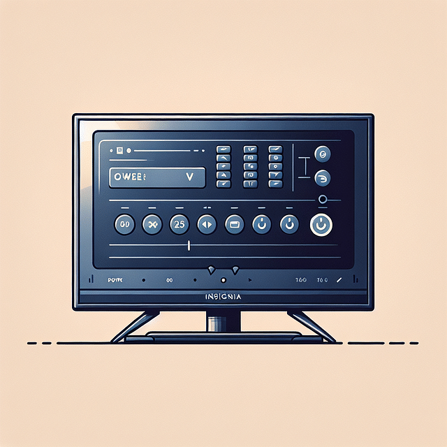 Insignia TV with visible physical control buttons