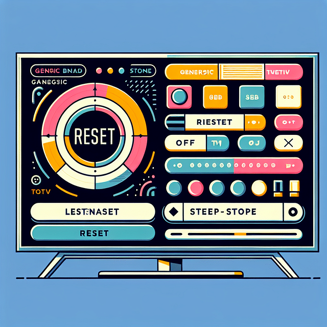 Insignia TV menu screen highlighting the reset option