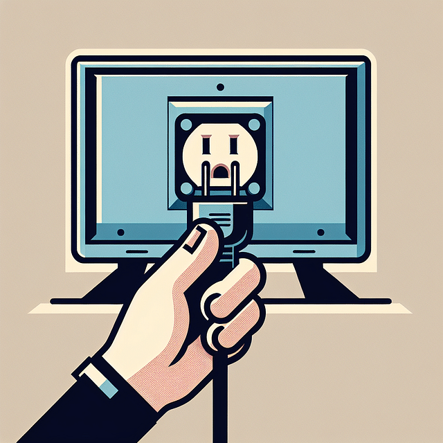 Plugging Insignia TV back into electrical outlet