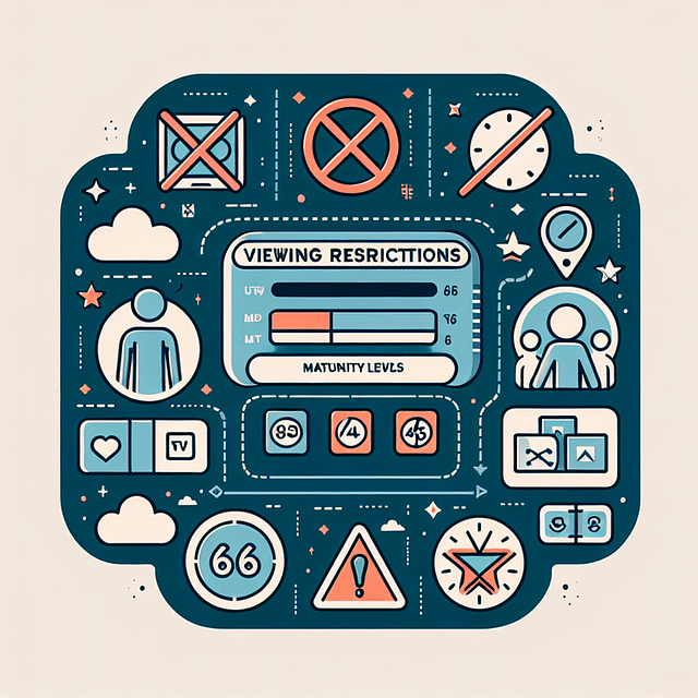 Netflix 'Viewing Restrictions' section with maturity levels