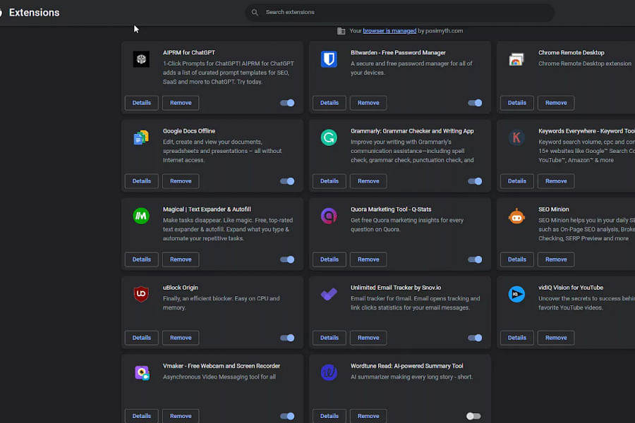 disable browser extensions