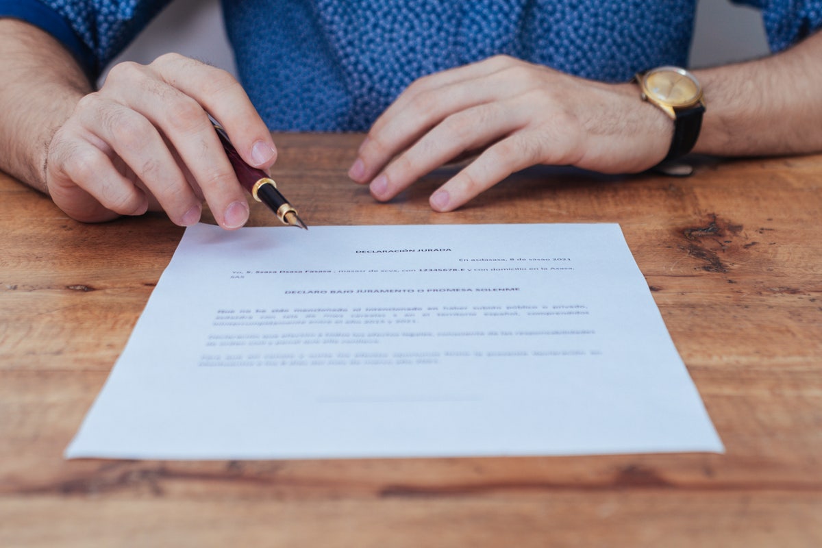 notarized statement identity