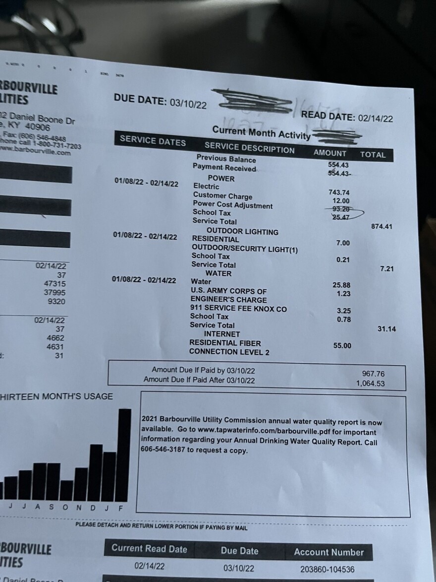 recent utility bill