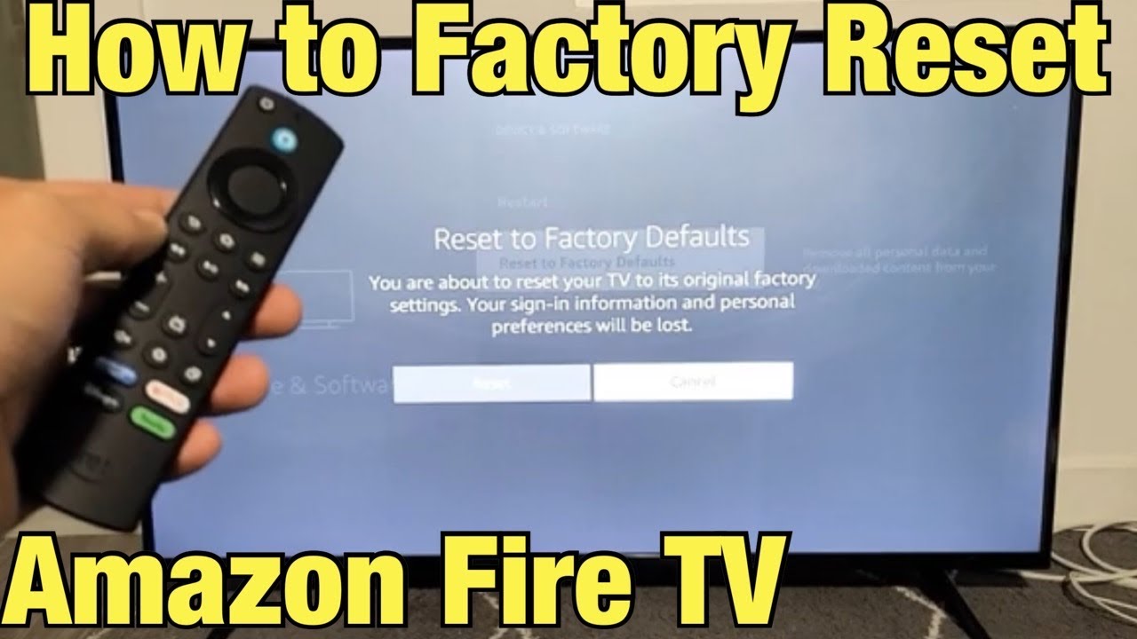 How to factory reset Insignia TV