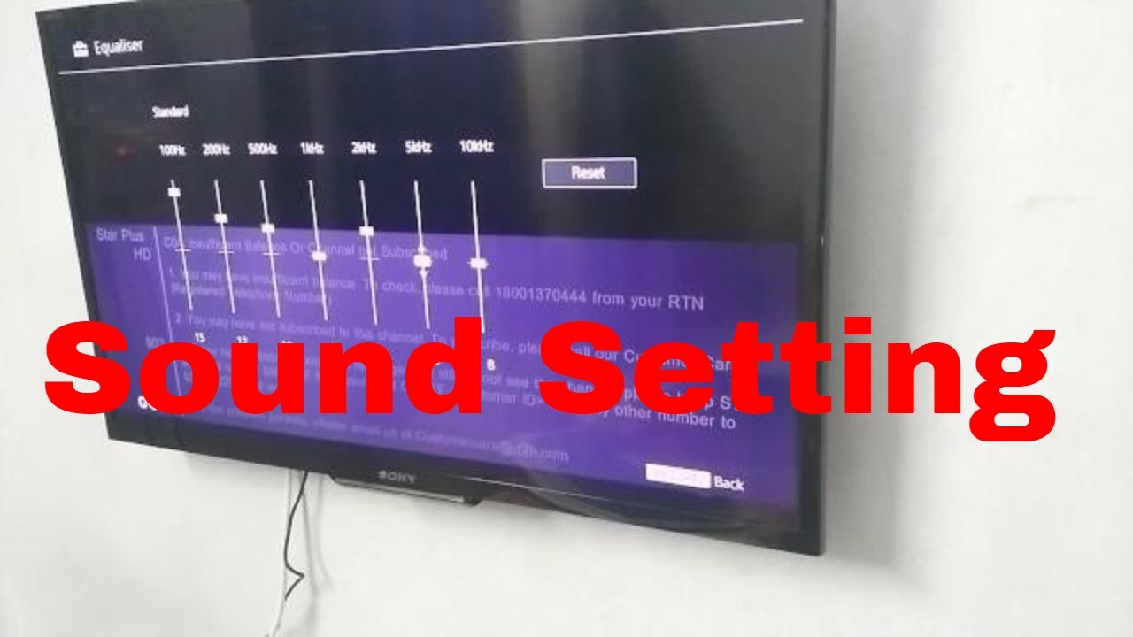 TV audio settings configuration