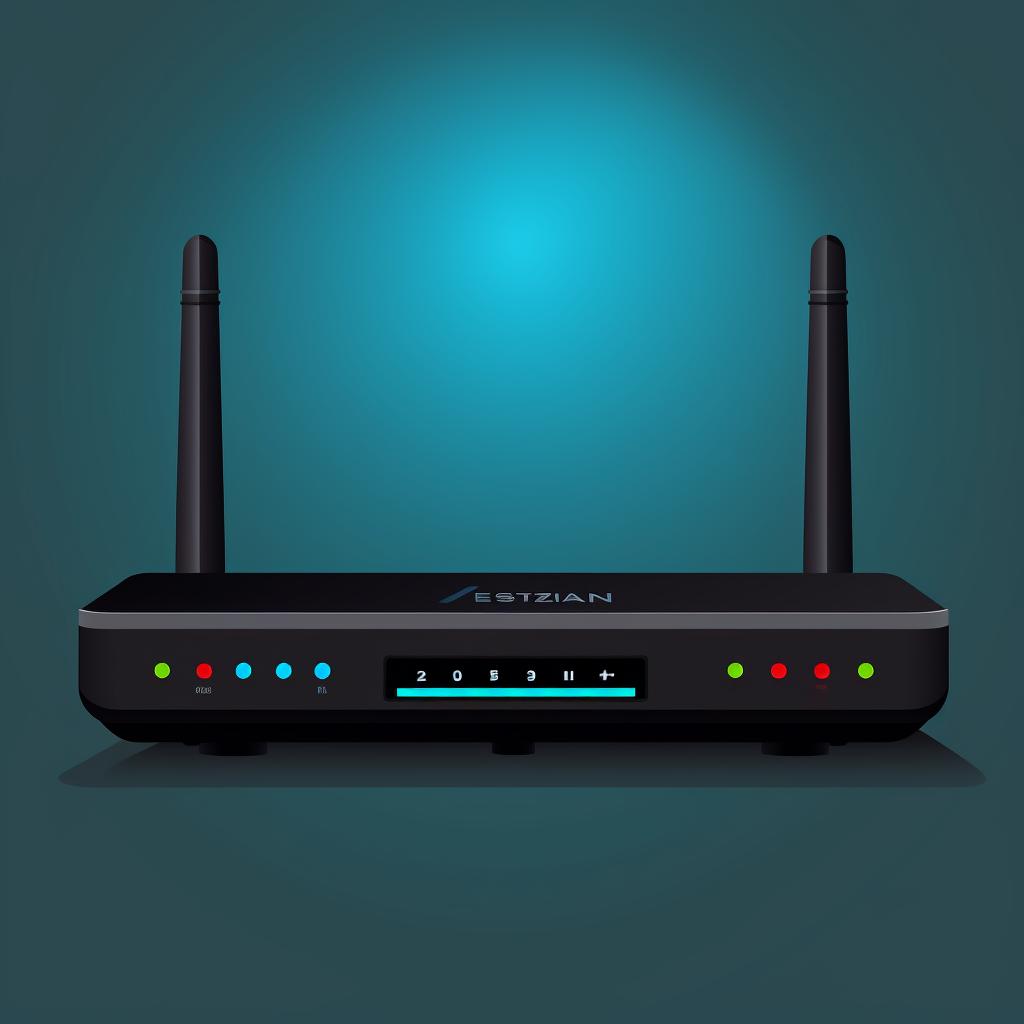 Verizon router with blinking lights indicating a reset.