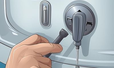How do I fix a stuck water heater reset button?
