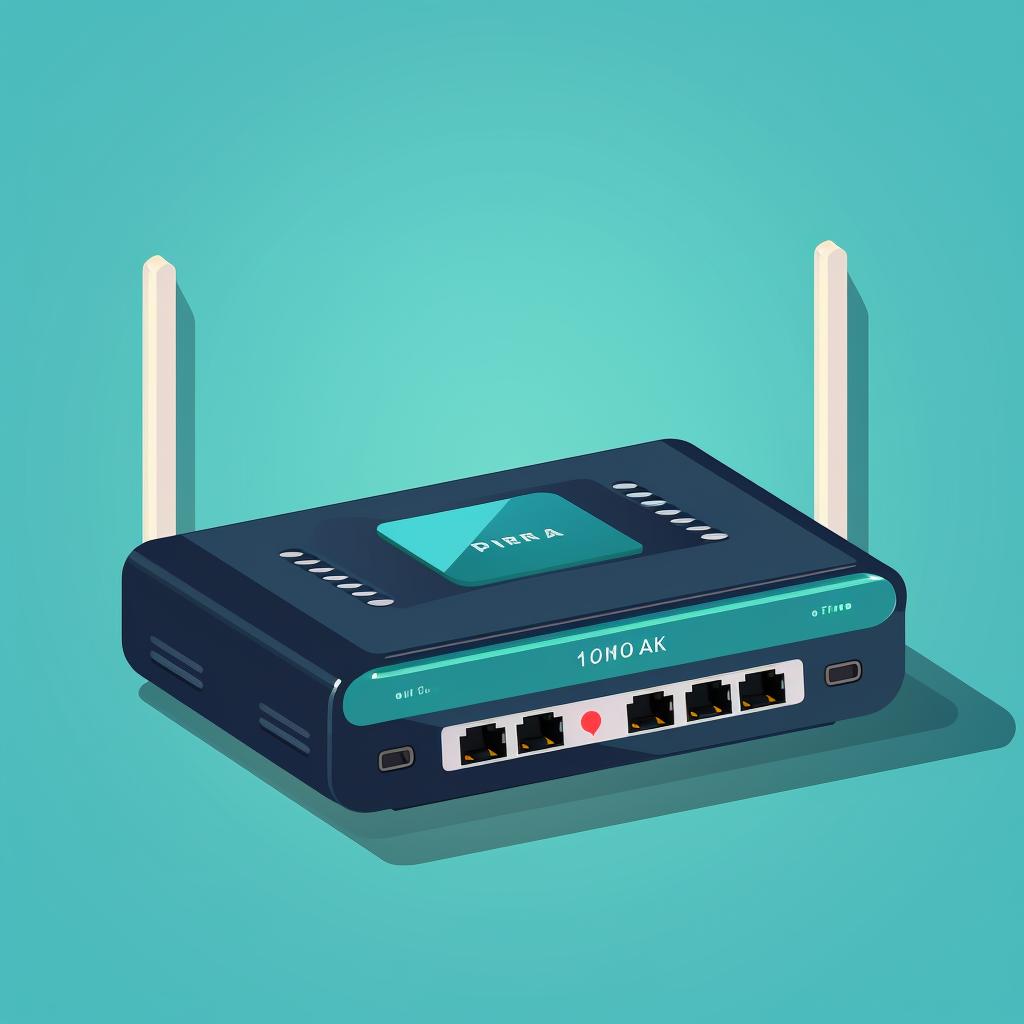 A Dlink router with a sticker showing the IP address.